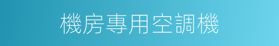 機房專用空調機的同義詞