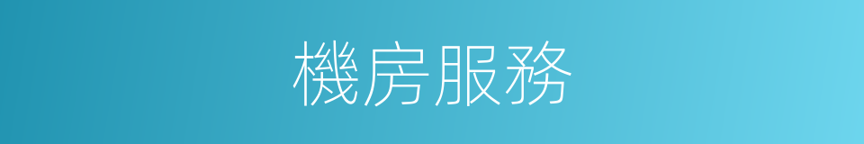 機房服務的同義詞