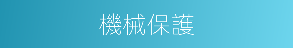 機械保護的同義詞