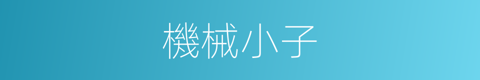 機械小子的同義詞