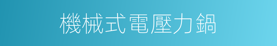 機械式電壓力鍋的同義詞