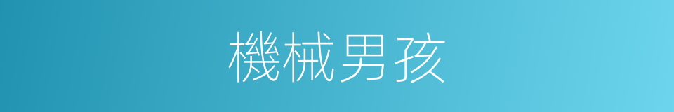 機械男孩的同義詞