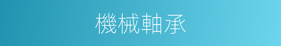 機械軸承的同義詞