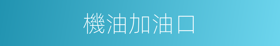 機油加油口的同義詞