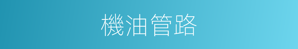 機油管路的同義詞