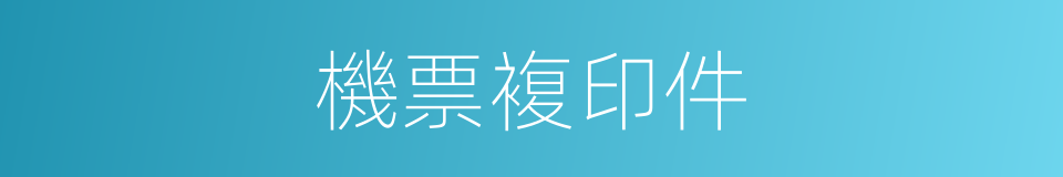 機票複印件的同義詞
