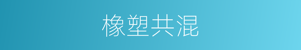 橡塑共混的同义词