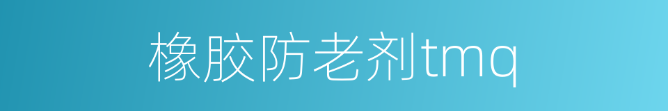 橡胶防老剂tmq的同义词