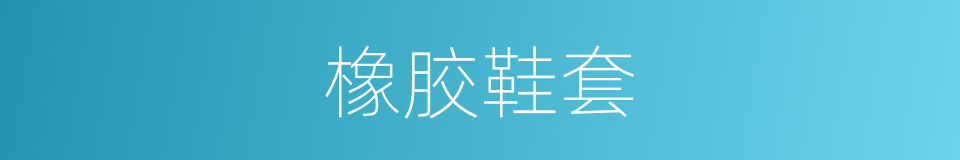 橡胶鞋套的同义词
