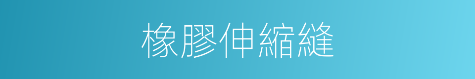 橡膠伸縮縫的同義詞