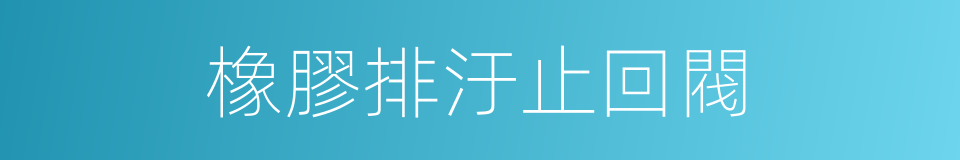 橡膠排汙止回閥的同義詞