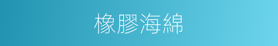 橡膠海綿的同義詞