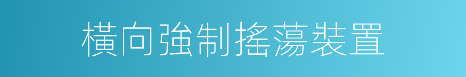 橫向強制搖蕩裝置的同義詞