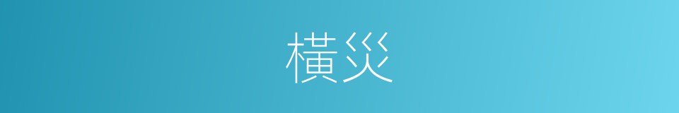 橫災的意思