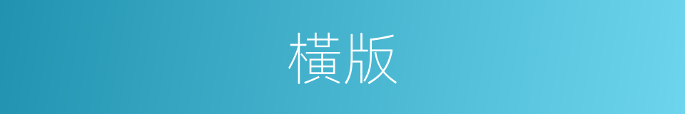 橫版的同義詞