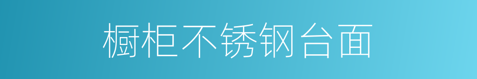 橱柜不锈钢台面的同义词