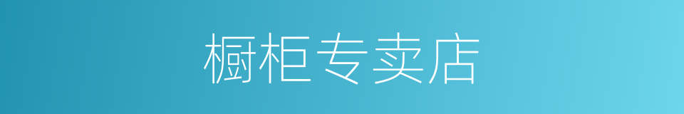 橱柜专卖店的同义词