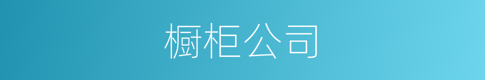 橱柜公司的同义词