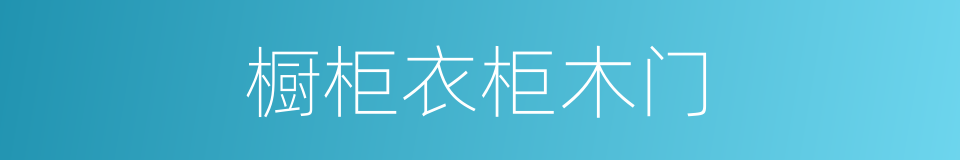 橱柜衣柜木门的同义词