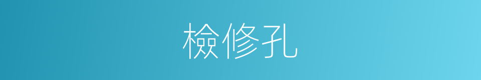 檢修孔的同義詞