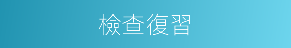 檢查復習的同義詞