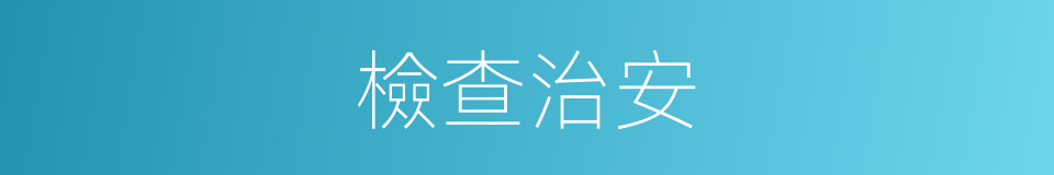 檢查治安的同義詞