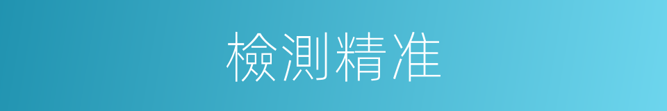 檢測精准的同義詞