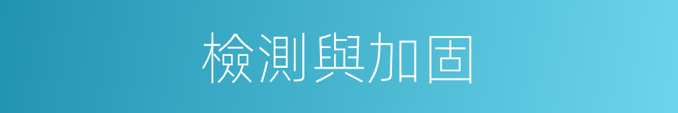 檢測與加固的同義詞