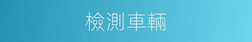 檢測車輛的同義詞