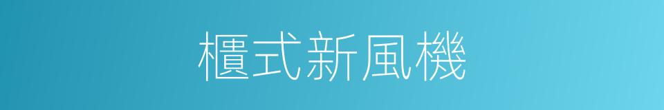 櫃式新風機的同義詞