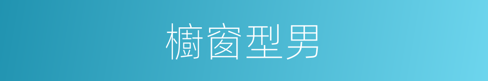 櫥窗型男的同義詞