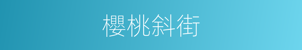 櫻桃斜街的同義詞