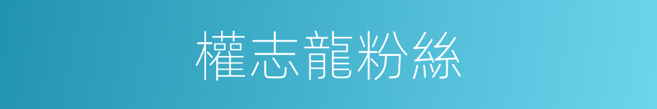 權志龍粉絲的同義詞