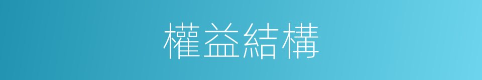 權益結構的同義詞