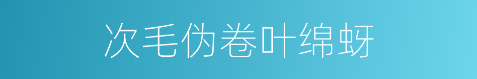 次毛伪卷叶绵蚜的同义词