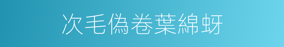次毛偽卷葉綿蚜的同義詞