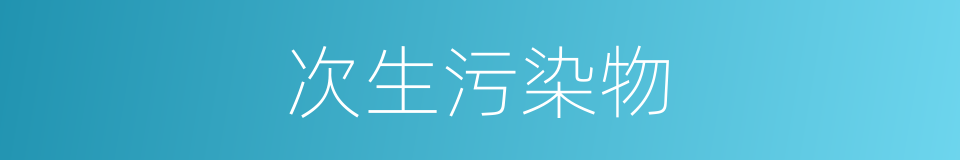 次生污染物的同义词