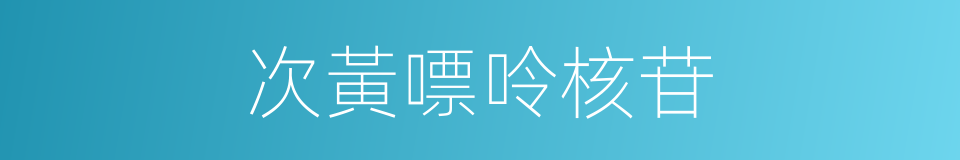 次黃嘌呤核苷的同義詞