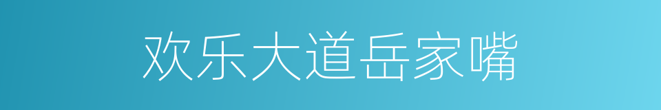 欢乐大道岳家嘴的同义词