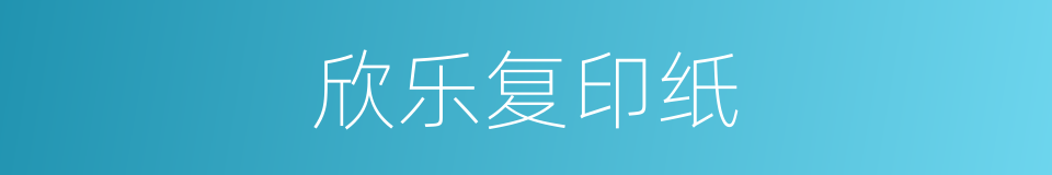 欣乐复印纸的同义词