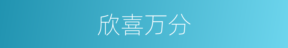 欣喜万分的意思