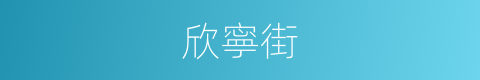 欣寧街的同義詞