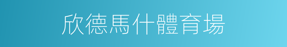 欣德馬什體育場的同義詞