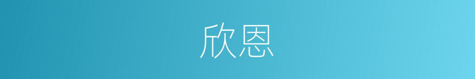 欣恩的同义词