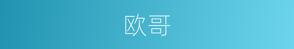 欧哥的同义词