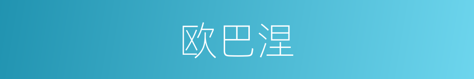 欧巴涅的同义词