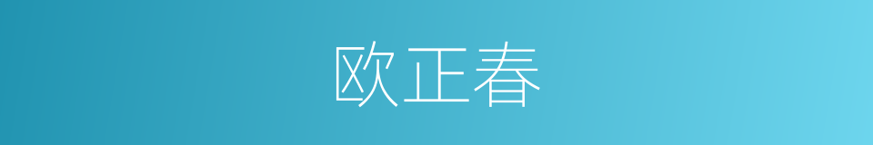 欧正春的同义词