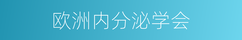 欧洲内分泌学会的同义词