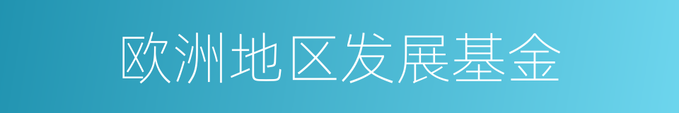 欧洲地区发展基金的同义词