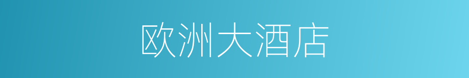 欧洲大酒店的同义词